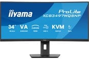 Skærm - 34" iiyama ProLite XCB3497WQSNP-B1 - 3440x1440 (UWQHD) - 120Hz - VA - 95W USB-C - KVM switch - XCB3497WQSNP-B1