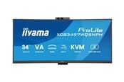 Skærm - 34" iiyama ProLite XCB3497WQSNPH-B1 - 3440x1440 (UWQHD) - 120Hz - VA - KVM switch - XCB3497WQSNPH-B1