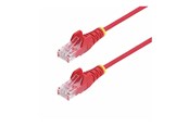 Netværkskabel - StarTech.com 15m Red Slim CAT6 Ethernet Cable Snagless 28AWG LSZH - patch cable - 15 m - red - Rød - 15m - N6PAT15MRDS