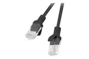Netværkskabel - Lanberg patch cable - 25 cm - black RAL 9004 - Sort - 0.25m - PCU6-10CC-0025-BK