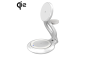 Mobil - Adaptere & Opladere - j5create Qi2 3-in-1 Magnetic Foldable Wireless Charging Station - JUPW3415-N