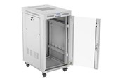 Rack skabe - Lanberg FF01 series V2 - rack - 600 x 800 flat pack with glass door LCD - 22U - FF01-6822-12SL