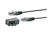 Netværkskabel - Schwaiger TAE/DSL Adapter With Modem Cable - phone cable kit - 3 m - Sort - 3m - TAL6731533