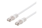 Netværkskabel - Deltaco STP-603VAU - patch cable - 30 cm - white - Hvid - 0.3m - STP-603VAU