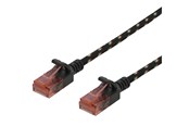 Netværkskabel - Deltaco patch cable - 2 m - black - Sort - 2m - UUTP-1313