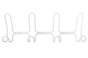 Beslag & hængsler - Home>it designer coat rack with 4+4 hooks white - 12131