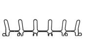 Beslag & hængsler - Home>it designer coat rack with 6+6 hooks black - 12143