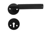 Beslag & hængsler - Home>it door handle knurled L-handle 19 mm. matte black - 13252