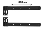 Beslag & hængsler  - Home>it stacking hinge matt black 300 x 30 mm zinc-coated carbon steel 2 pcs. - 20511