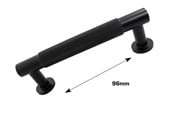 Beslag & hængsler  - Home>it knurled handle 96 mm matt black 2 pcs. - 21180