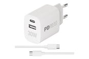 Mobil - Adaptere & Opladere - Vivanco PR30W Dual Super Fast Charger Set - 64342