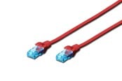 Netværkskabel - DIGITUS CAT 5e U-UTP Patch Cord - 0.5m - Rød - 0.5 meter - DK-1512-005/R