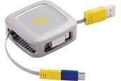 Fritid & Rejser - Go Travel 3 i 1 udtrækkeligt stikkabel (1M) - 5016326009592