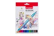 Skrive- og Tegneværktøjer - Bruynzeel Fineliner Brush Pens 12 pcs. - 60325012