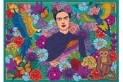 Puslespil - Ravensburger Frida Kahlo’s Paradise: Parrot, Monkey and Blooms 1000p - 12001475