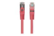 Netværkskabel - Lanberg patch cable - 25 cm - red RAL 3017 - Rød - 0.25m - PCF6-20CC-0025-R