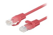 Netværkskabel - Lanberg patch cable - 1.5 m - red RAL 3017 - Rød - 1m - PCU6-20CC-0150-R