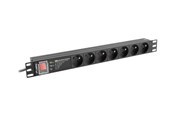 Strømkabel (ekstern) - Lanberg - power distribution strip - 4000 Watt - PDU-PRO-07E-0200-BK