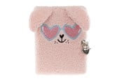 Skoletilbehør - Tinka DAGBOG PLYS HUND ROSA M/BRILLER - 8-802177