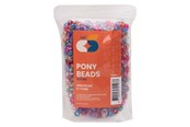 Kreativt Legetøj - Colorations - Pony Beads Glitter 6x9 mm 1000pcs. - 43BL05