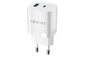 Mobil - Adaptere & Opladere - Forever 33W USB-C PD & QC GaN Wall Charger White - GSM115405
