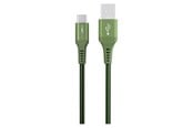 USB kabel - GreyLime Braided USB-A to USB-C Cable Green 0.5 m - C21AC05M03