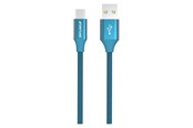 USB kabel - GreyLime Braided USB-A to USB-C Cable Blue 2 m - C21AC2M01