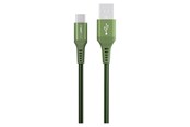 USB kabel - GreyLime Braided USB-A to USB-C Cable Green 3 m - C21AC3M03