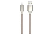 USB kabel - GreyLime Braided USB-A to MFi Lightning Cable Beige 1 m - C21AL1M02