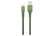 USB kabel - GreyLime Braided USB-A to Lightning Cable Green 3 m - C21AL3M03