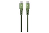 USB kabel - GreyLime Braided USB-C to USB-C 60W Cable Green 0.5 m - C21C60C05M03