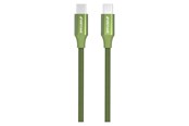 USB kabel - GreyLime Braided USB-C to USB-C 60W Cable Green 2 m - C21C60C2M03