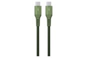 USB kabel - GreyLime Braided USB-C to USB-C 60W Cable Green 3 m - C21C60C3M03