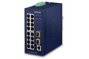 Switch - PLANET IGS-4215-16T2S Industrial L2/L4 16-Port 10/100/1000T + 2-Port 100/1000X SFP Managed Switch - IGS-4215-16T2S