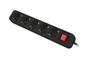 Strømkabel (ekstern) - Lanberg PS1-05F-0300-BK - power strip - 2500 Watt - PS1-05F-0300-BK