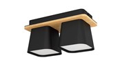Lamper - EGLO Stars of Light RUSCIO loftlampe 2L E27 L310 sort/hvid/træ FSC - 390007