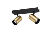 Lamper - EGLO Stars of Light CUMARIBO loftlampe 2xGU10 sort/messing - 390083