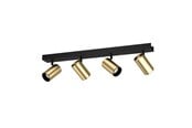 Lamper - EGLO Stars of Light CUMARIBO loftlampe 4xGU10 sort/messing - 390085