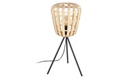Lamper - EGLO Stars of Light MONTEZUELO bordlampe E27 bambus/sort - 390154