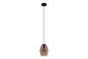 Lamper - EGLO Stars of Light ESTANYS 1 pendel E27 sort/brun-transparent - 390159