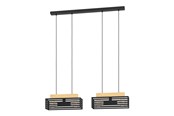Lamper - EGLO Stars of Light CIDRAZ langbordspendel 4L E27 sort/træ FSC - 390164