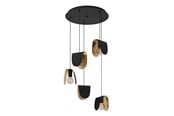 Lamper - EGLO Stars of Light SERENARA klyngependel 5L E27 sort/guld - 390183