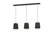 Lamper - EGLO Stars of Light CAMALOZA langbordspendel 3L E27 sort/træ FSC - 390186