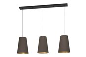 Lamper - EGLO Stars of Light PETROSA pendel 3xE27 Ø280 cappuccino/messing - 390196