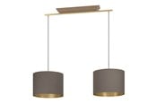 Lamper - EGLO Stars of Light SANTANDRIA langbordspendel 2L børstet messing/cappuccino FSC - 390336