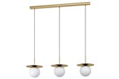 Lamper - EGLO Stars of Light ARENALES langbordspendel 3xE27 L110 børstet messing/hvid - 39953