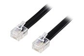 Netværkskabel - Deltaco phone cable - 2 m - black - Sort - 2m - DEL-159B