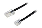Netværkskabel - Deltaco DEL-1701S - phone cable - 1 m - black - Sort - 1m - DEL-1701S