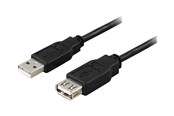 USB kabel - Deltaco USB2-102S - USB extension cable - USB to USB - 20 cm - USB2-102S