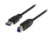 USB kabel - Deltaco USB3-110S - USB cable - USB Type A to USB Type B - 1 m - USB3-110S